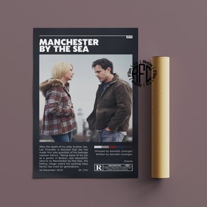 Manchester By The Sea Retro Vintage Poster | Minimalist Movie Poster | Retro Vintage Art Print | Wall Art | Home Decor