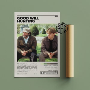 Good Will Hunting Retro Vintage Poster | Minimalist Movie Poster | Retro Vintage Art Print | Wall Art | Home Decor