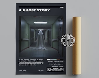Een Ghost Story Retro Vintage Poster | Minimalistische Film Poster | Retro Vintage Art Print | Kunst aan de muur | Woondecoratie