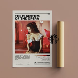 The Phantom Of The Opera Retro Vintage Poster | Minimalist Movie Poster | Retro Vintage Art Print | Wall Art | Home Decor