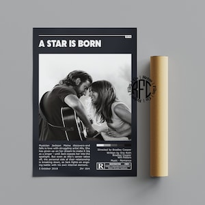 A Star Is Born Retro Vintage Poster | Minimalist Movie Poster | Retro Vintage Art Print | Wall Art | Home Decor