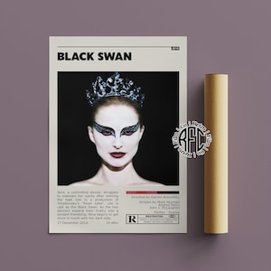 Black Swan Retro Vintage Poster | Minimalist Movie Poster | Retro Vintage Art Print | Wall Art | Home Decor