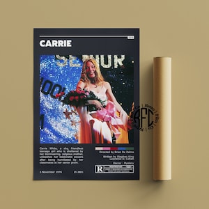 Carrie Retro Vintage Poster | Minimalist Movie Poster | Retro Vintage Art Print | Wall Art | Home Decor
