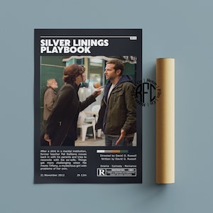 Silver Linings Playbook Retro Vintage Poster | Minimalist Movie Poster | Retro Vintage Art Print | Wall Art | Home Decor