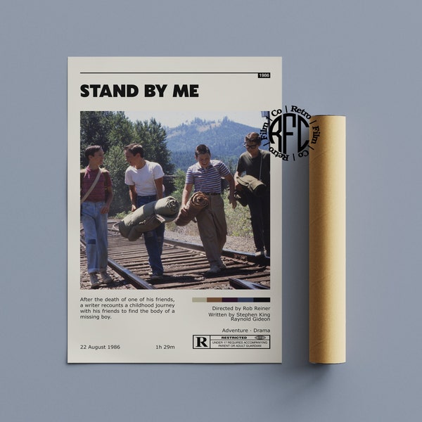 Stand By Me Retro Vintage Poster | Minimalist Movie Poster | Retro Vintage Art Print | Wall Art | Home Decor