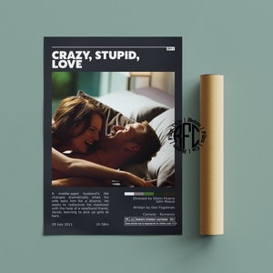 Crazy, Stupid, Love Retro Vintage Poster | Minimalist Movie Poster | Retro Vintage Art Print | Wall Art | Home Decor