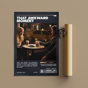 That Awkward Moment Retro Vintage Poster | Minimalist Movie Poster | Retro Vintage Art Print | Wall Art | Home Decor
