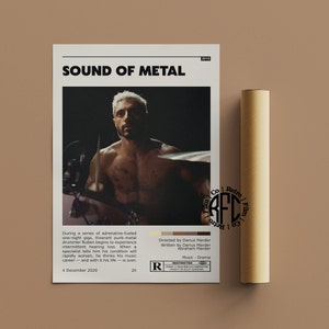 Sound Of Metal Retro Vintage Poster | Minimalist Movie Poster | Retro Vintage Art Print | Wall Art | Home Decor
