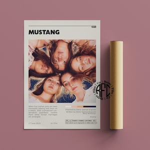 Mustang Retro Vintage Poster | Minimalist Movie Poster | Retro Vintage Art Print | Wall Art | Home Decor