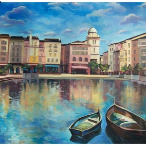 Canvas Reproduction From Original Painting: Portofinobay