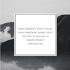 Digital Download Napoleon Hill Wall Art, Napoleon Hill Quote Poster, Famous Quotes, Black & White Wall Art, Typography Prints