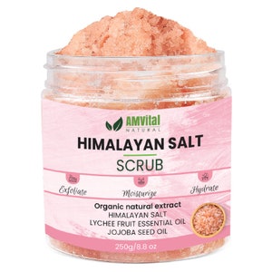 AMVital Himalayan Salt Body Scrub, Helps to Moisturize, Soften Skin, Deep Clean