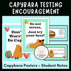 Capybara Testing Ermutigung Poster, Studenten Notizen (PDF)