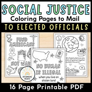 Soziale Gerechtigkeit Ausmalbilder | Keine Könige | Rechte von Einwanderern | https://www.etsy.com/de/listing/621166663/engel-ratpapier