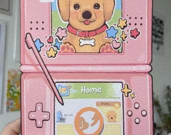 Nintendogs illustrated print