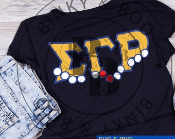 Sigma Gamma Rho Sorority, Inc. Sorority inspired SVG | SGRho SVG, SGRho 10 Pearls 2 Rubies1, Silhouette Cut file, Sorority Cut File