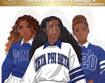African American Sorority | Zeta Phi Beta Themed Clipart Dolls | Versatile Digital Download | 8 PNGs| Sublimation | ZPBDIVADOLLS1_BB012225