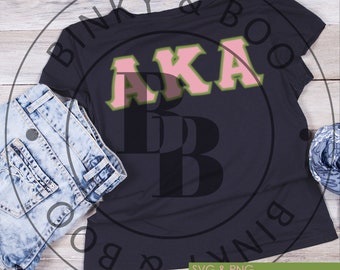 Alpha Kappa Alpha Sorority, Inc. Greek Letters SVG, AKA SVG, Silhouette Cut file, Sorority Cut File