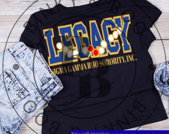 Legacy T-Shirt Design, Sigma Gamma Rho Sorority, Inc. Sorority inspired SVG, SGRho SVG, 1922 SGRho, Silhouette Cut file, Sorority Cut File