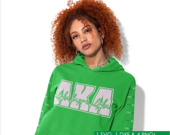 Alpha Kappa Alpha Sorority Letters and Script, Greek Letters SVG, Silhouette Cut file, Sorority DTF File- AKA_012326_1