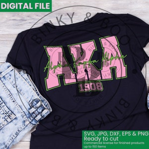 Alpha Kappa Alpha Sorority, Inc., Greek Letters SVG, AKA SVG, Silhouette Cut file, Sorority Cut File- AKA_070624_1