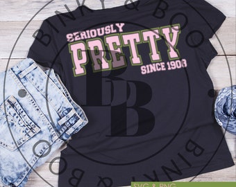AKA cut file, AKA Sorority inspired svg, Alpha Kappa Alpha SVG,  Seriously Pretty, Silhouette Cut file, Sorority Cut File