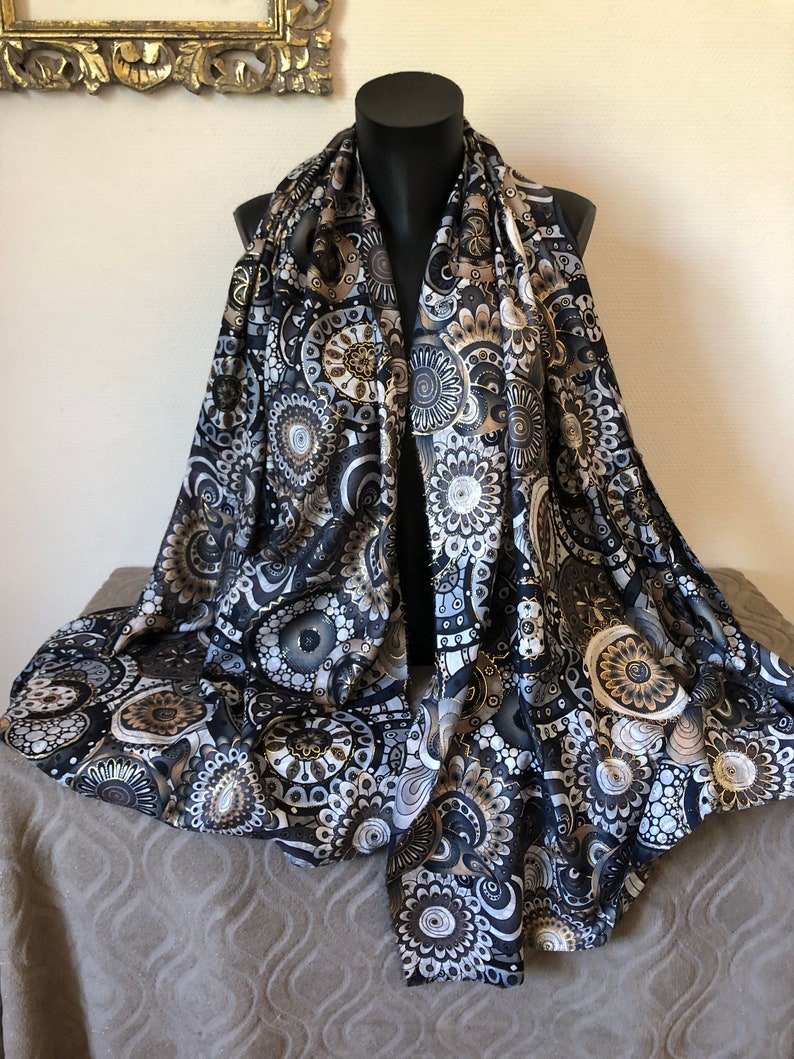 Vintage Grey/Gold Warm Scarf image 1