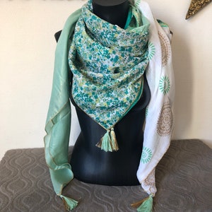 Foulard 4 en 1 vert printemps image 2