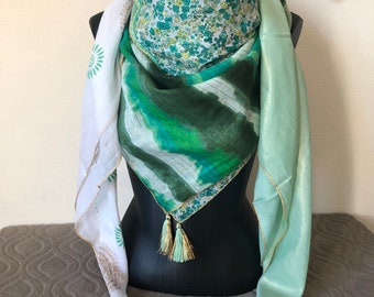 Foulard 4 en 1 vert printemps