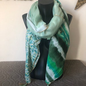 Foulard 4 en 1 vert printemps image 5