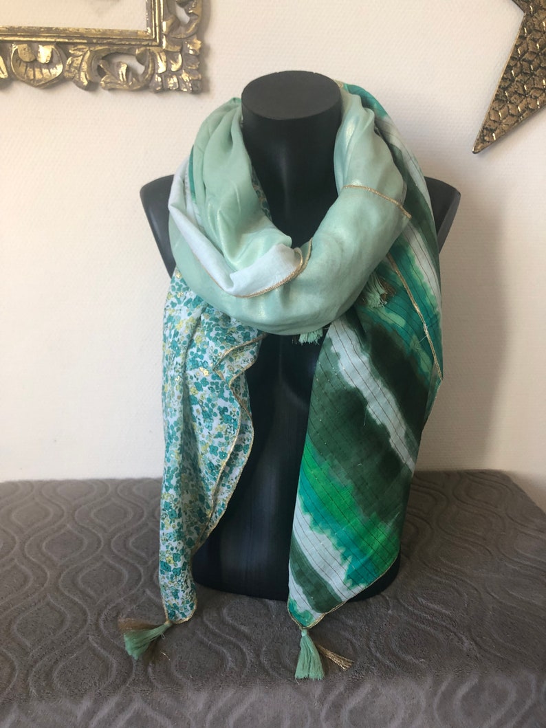 Foulard 4 en 1 vert printemps image 5