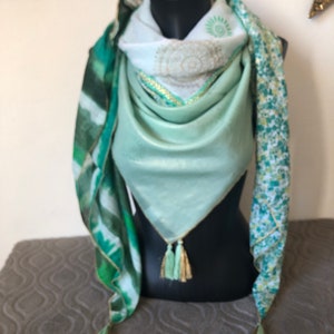 Foulard 4 en 1 vert printemps image 3