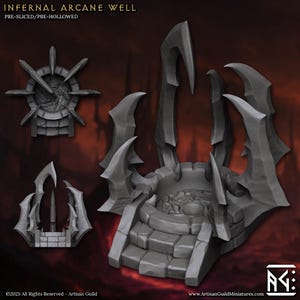 Infernal Arcane Well | Artisan Guild 3D Printed Mini | D&D Tabletop RPG Resin Model | Fantasy Wargaming Figure | Handcrafted Gaming Mini