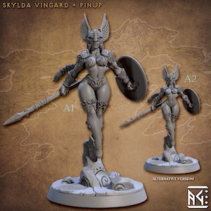 Skylda Vingard - Skutagaard Northmen Saga 2 - Valkyrie  - Miniature - Dungeons & Dragons Miniatures - Pathfinder Miniatures - RPG - Viking