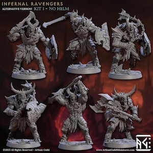 Infernal Ravagers Sets | Artisan Guild 3D Printed Mini | D&D Tabletop RPG Resin Model | Fantasy Wargaming Figure | Handcrafted Gaming Mini