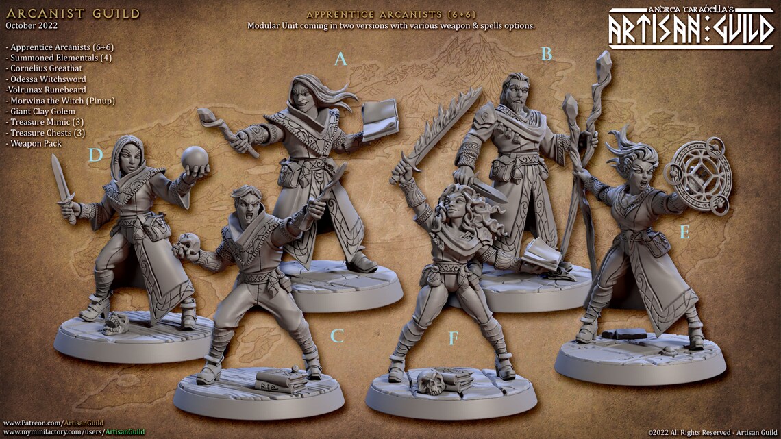 Apprentice Arcanists Arcanist Guild Wizards Dnd Miniatures Dungeons ...