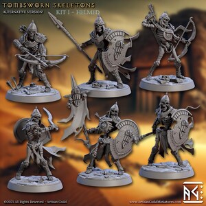 Tombsworn Skeletons | ARTISAN GUILD 3D Printed Mini | D&D Tabletop RPG Resin Model | Fantasy Wargaming Figure | Handcrafted Gaming Mini