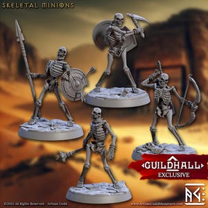 Skeletal Minion | ARTISAN GUILD 3D Printed Mini | D&D Tabletop RPG Resin Model | Fantasy Wargaming Figure | Handcrafted Gaming Mini