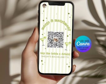 Buy the Bride a Drink Template, Buy the Bride a Shot, Margs & Matrimony, Margarita veil, Venmo the Bride, Instagram Story, Bride Venmo