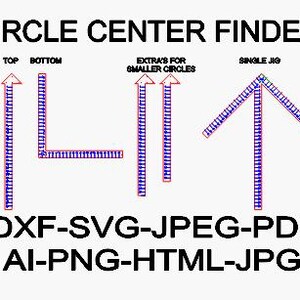 CIRCLE CENTER FINDER JIg