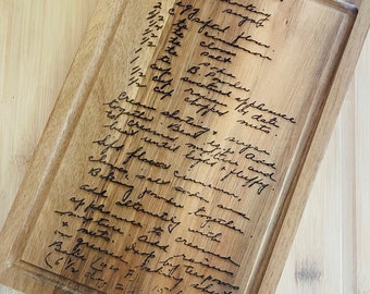 PERSONALIZED RECIPE BAMBOO Cutting board, Christmas gift, thanksgiving gift. grandma’s recipe, kitchen decor, memorial gift. Keepsake