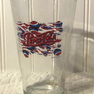 Vintage Pepsi Cola Drinking glass 6&quot; tall