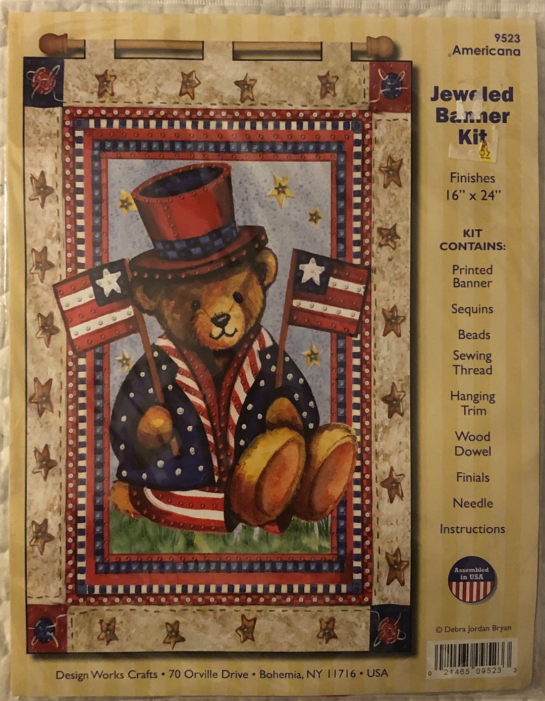 Jeweled Banner Kit,design Works Crafts, Banner Size 16 X 24 Etsy