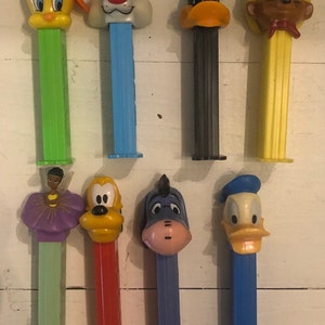 Vintage Pez dispensers set of 8 cartoon