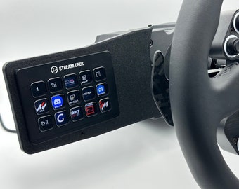 Extended StreamDeck Mk2 Mount for MOZA R9 R5 & R12 - Right and Left Mount, Cable Management Mount, Stream Deck mount 15 keys, Streamer setup