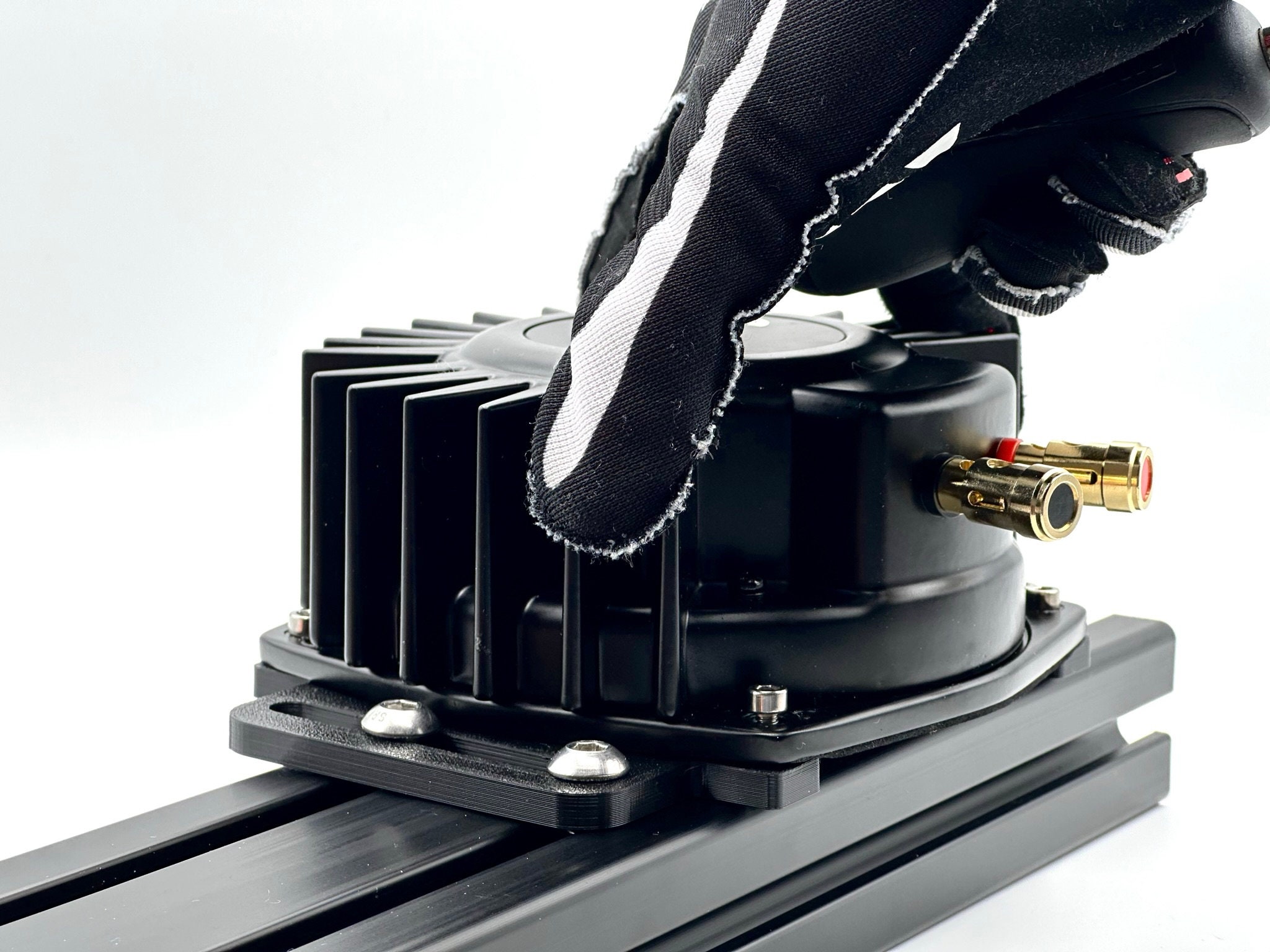 Transducer / Bass Shaker Mount for Sim Rig Aluminum Profile Fits Dayton  Audio BST-300EX 