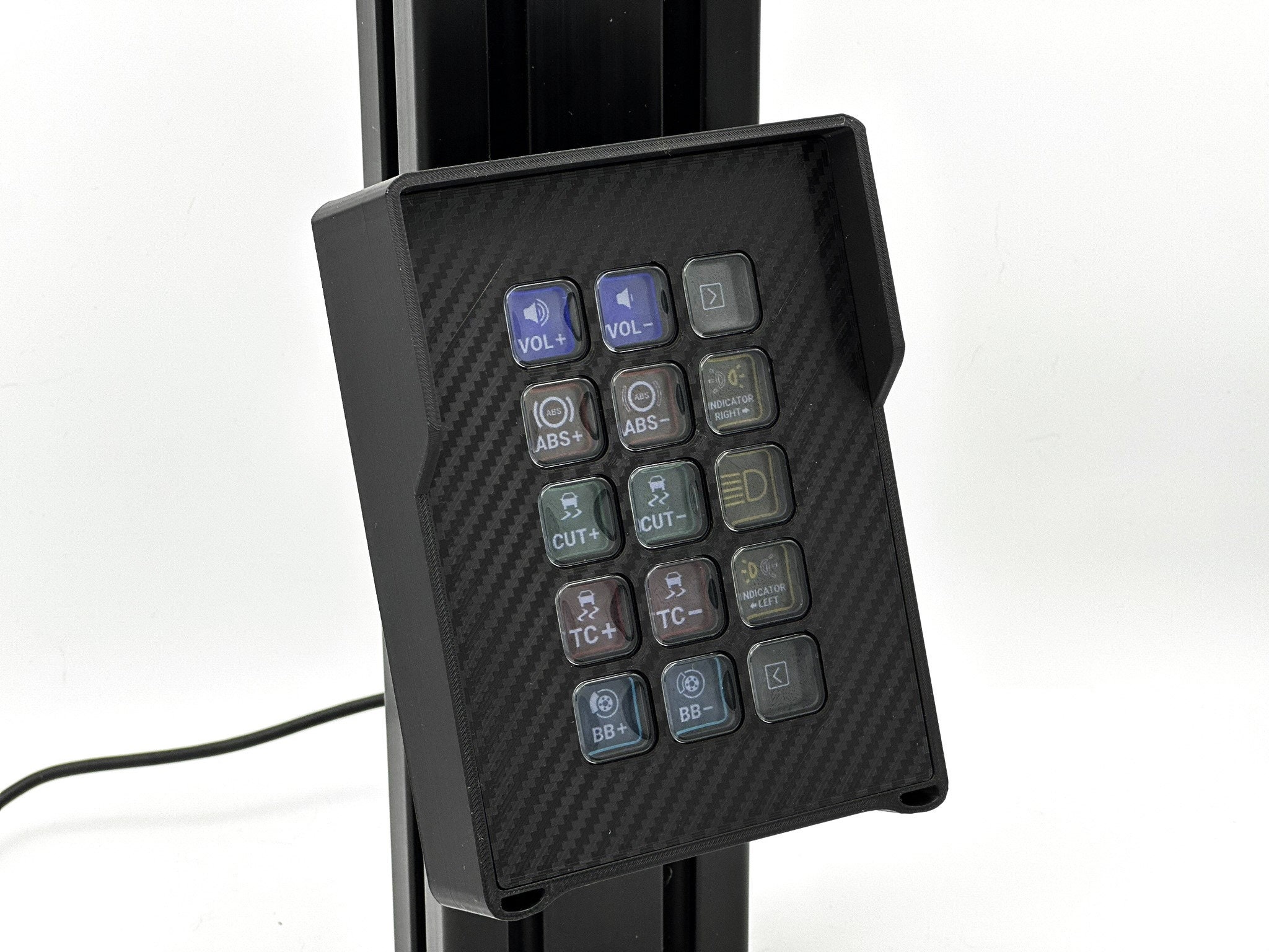Sim Racing Stream Deck Module Vertical Sim Racing Stream Deck MK1, MK2 Mount: Adjustable Aluminum ...