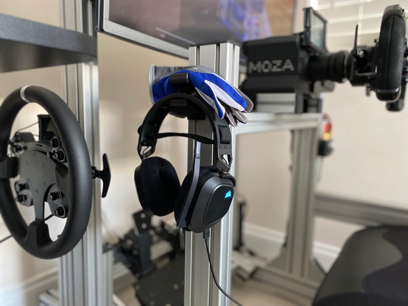 Sim Racing Headphone & Gloves Holder: Aluminum Profile Mount - Etsy