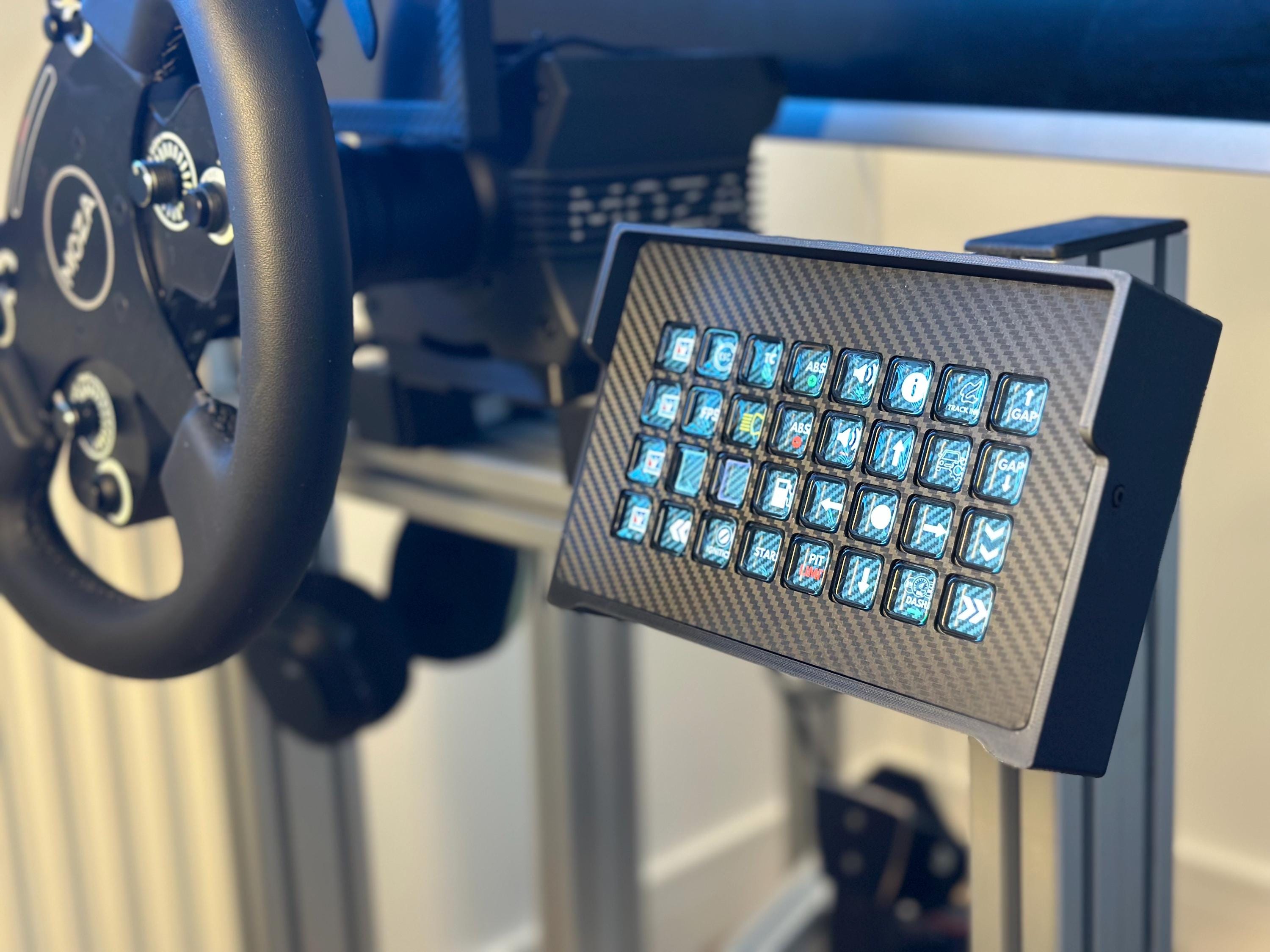Custom Racing Sim Enclosure Stream Deck XL Enclosure - Streamdeck Mount: Adjustable Sim Racing Case ...
