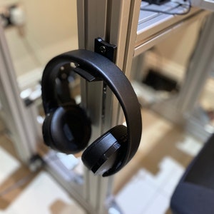 Aluminum Profile Headphone Holder: Sim Racing VR Headset Mount